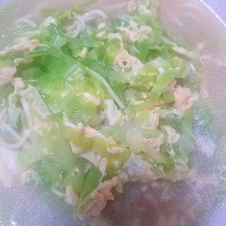 キャベツ卵ラーメン